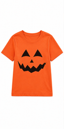 Kids’ Orange Pumpkin Costume Top white background product image