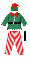 Kids’ Christmas Elf Boy Costume Set white background product image