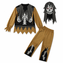 Kids’ Skeleton Zombie Costume – Mask, Top & Pants white background product image