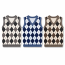 Kids’ Plaid Sweater Vest – Three Colour Options white background product image