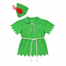 Kids’ Green Storybook Archer Costume – Hat, Tunic & Belt white background product image