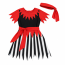 Kids’ Pirate Girl Costume – Dress & Sashes white background product image