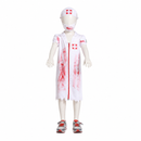Kids’ Bloody Nurse Costume – Dress, Headpiece & Mask white background product image
