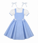 Kids’ Little Red Riding Hood Costume – Dress & Hooded Cape white background product image