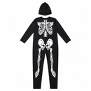 Kids’ Skeleton Costume – Hood & Jumpsuit white background product image