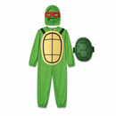 Kids’ Green Turtle Costume – Jumpsuit, Shell & Mask white background product image