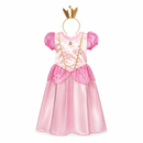 Kids’ Pink Princess Costume – Dress & Crown white background product image