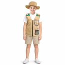Kids’ Explorer Vest Costume – Safari Hat & Pocket Vest white background product image