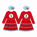 Kids’ Red Character 1 & 2 Girl Costume white background product image