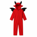 Kids’ Red Winged Devil Jumpsuit Costume white background product image