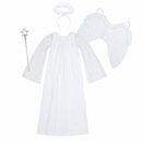 Kids’ Deluxe Angel Costume – Dress, Halo, Wings & Wand white background product image