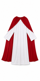 Kids’ Jesus Costume – White Robe & Red Cloak white background product image