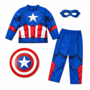 Kids’ American Hero Costume – Mask, Set & Shield white background product image