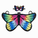 Kids’ Rainbow Butterfly Wings & Mask Set white background product image