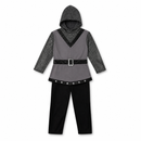 Kids’ Grey Medieval Knight Costume Set white background product image