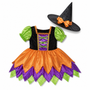 Kids’ Deluxe Halloween Witch Costume – Dress & Hat white background product image