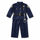 Kids’ Navy Police Officer Costume Set white background product image