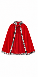 Kids’ Deluxe Red Velvet King Cape white background product image