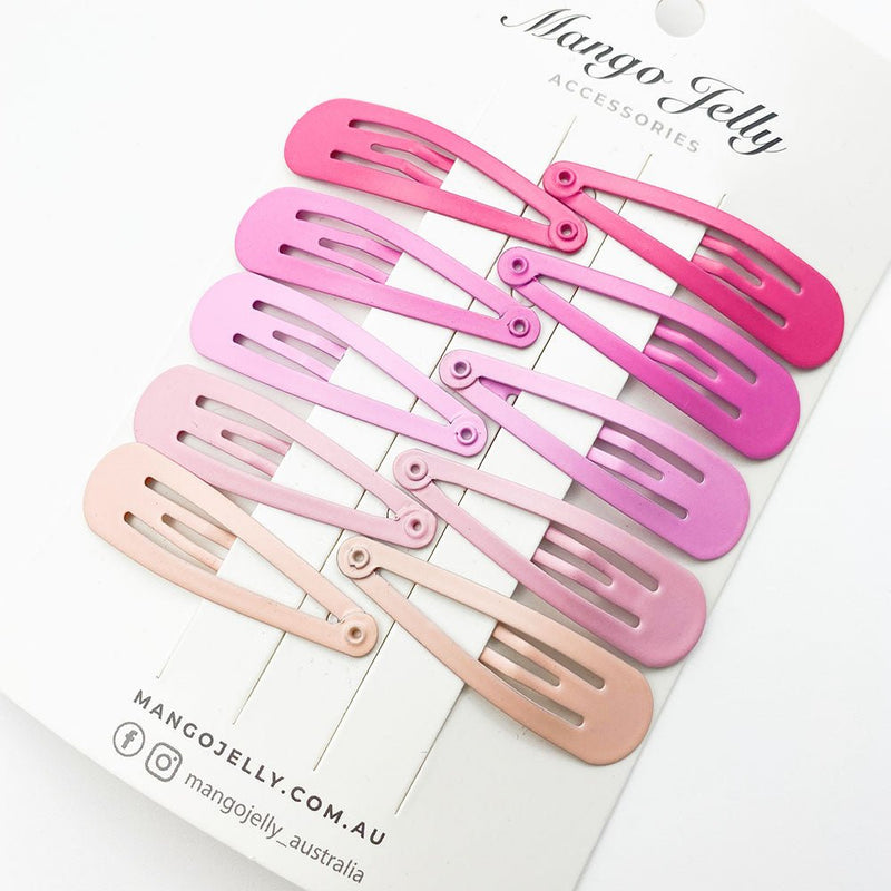 MANGO JELLY Everyday Snap Hair Clips (5cm) - Just Pink - One Pack - NuSea