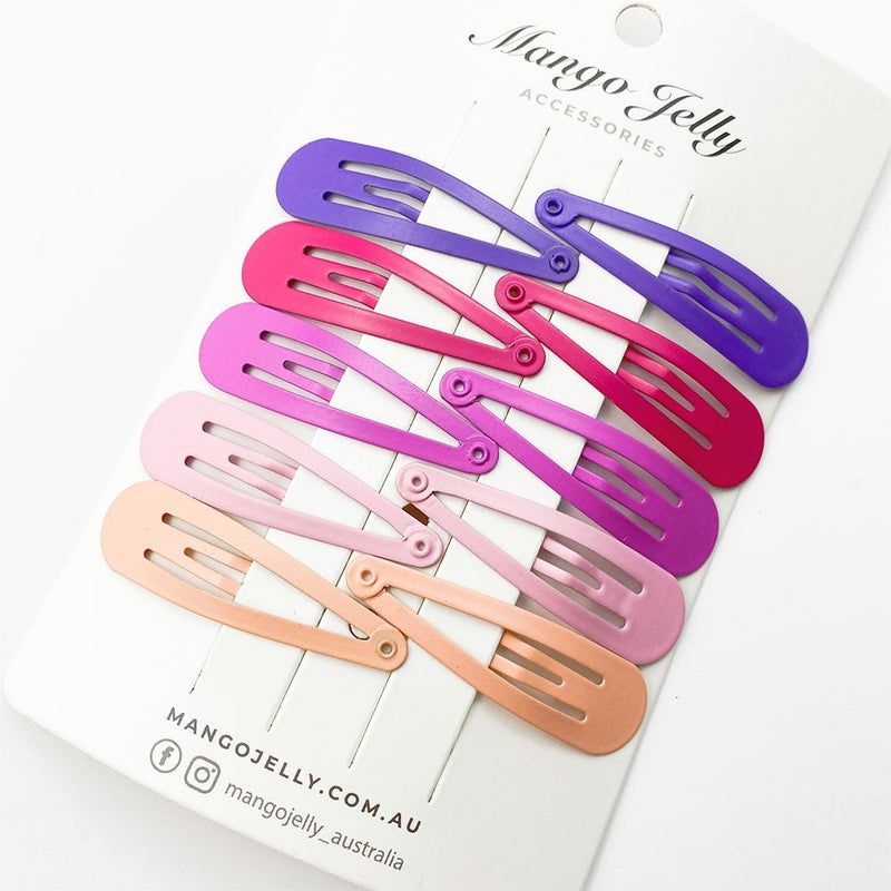 MANGO JELLY Everyday Snap Hair Clips (5cm) - Violet - One Pack - NuSea