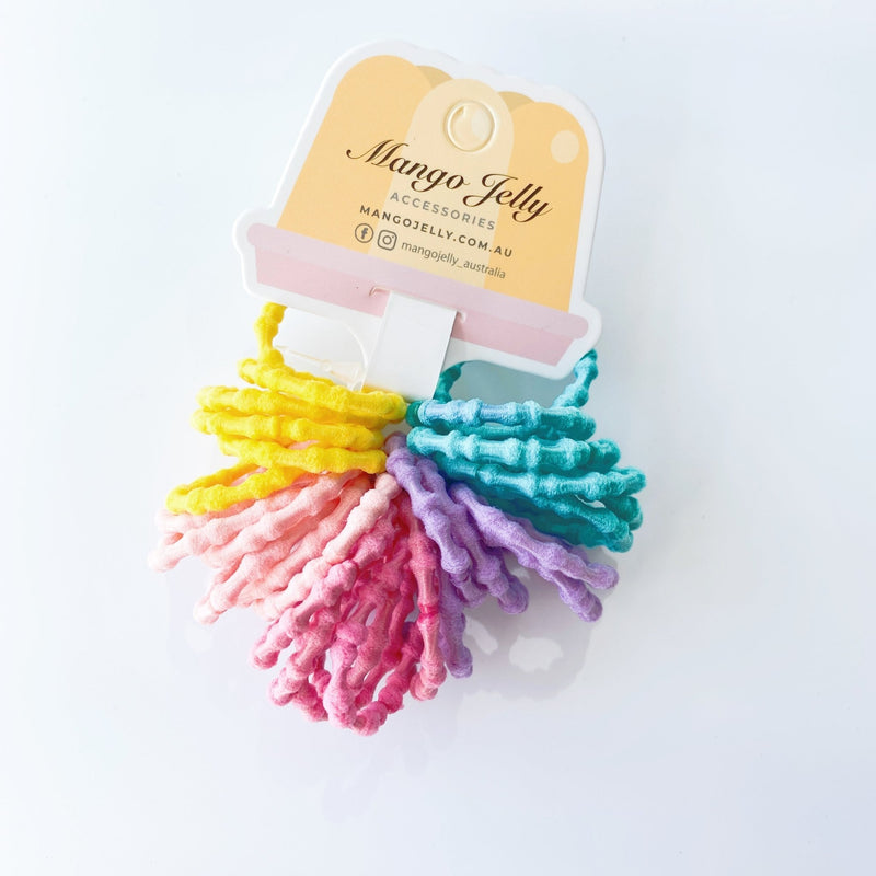 MANGO JELLY Kids Hair Ties (3cm) - Bamboo Candy - One Pack - NuSea