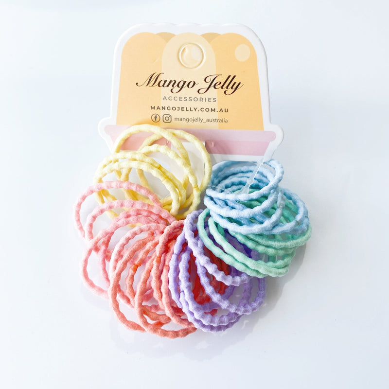 MANGO JELLY Kids Hair Ties (3cm) - Bubbly Candy - One Pack - NuSea