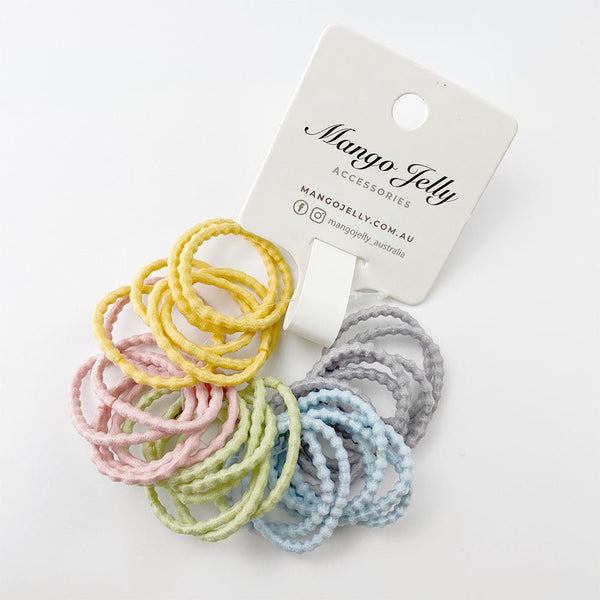 MANGO JELLY Kids Hair Ties (3cm) - Bubbly Milky - One Pack - NuSea