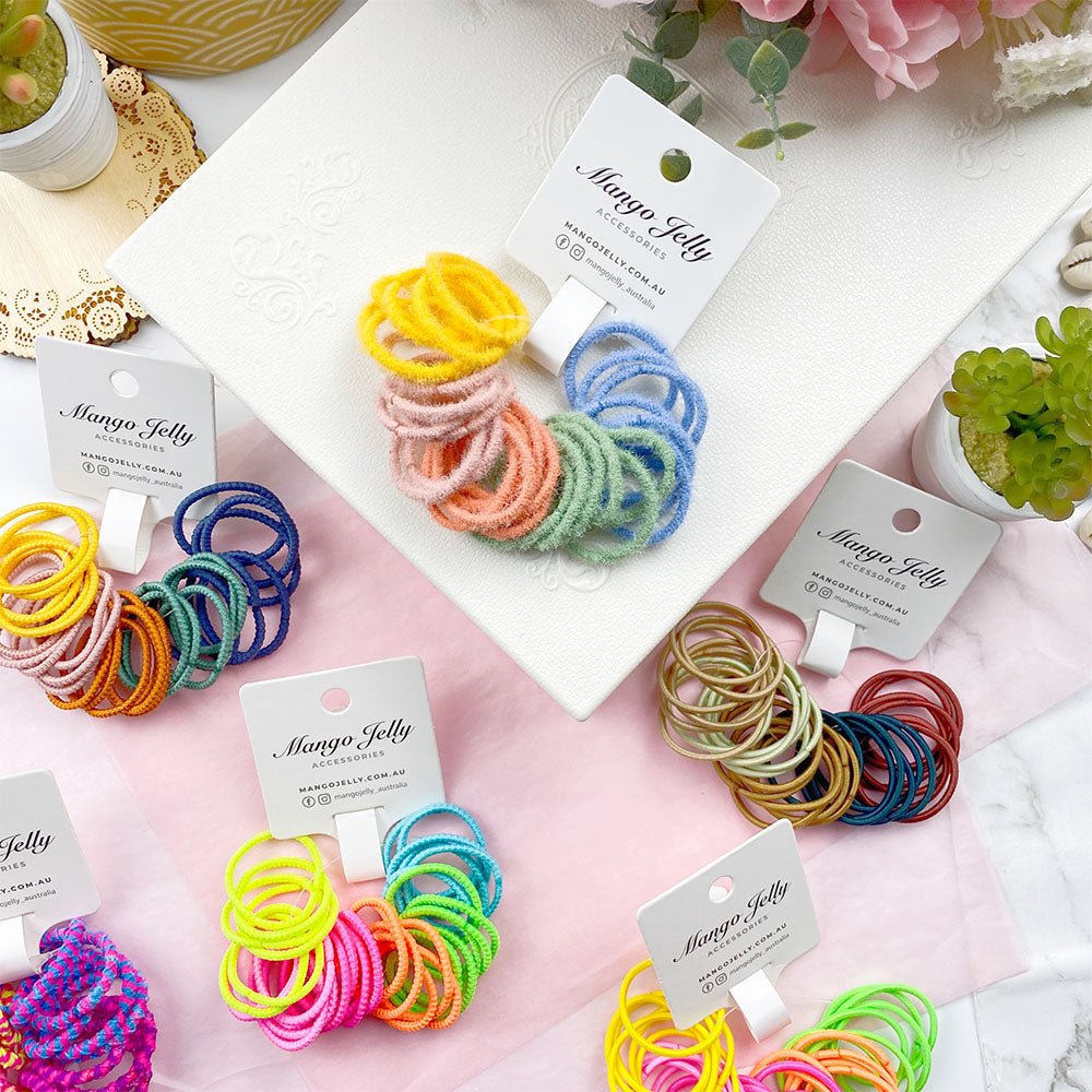MANGO JELLY Kids Hair Ties (3cm) - Classic Forest - One Pack - NuSea