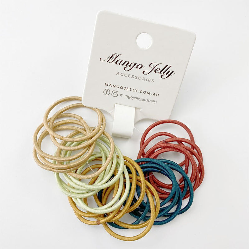 MANGO JELLY Kids Hair Ties (3cm) - Classic Forest - One Pack - NuSea