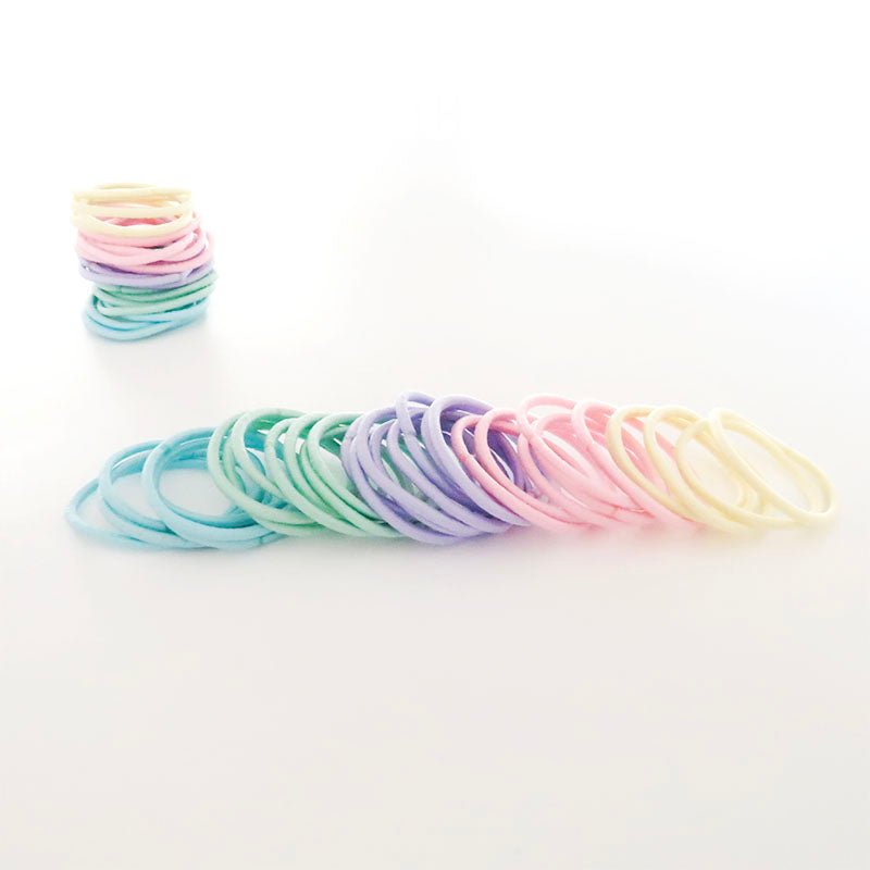 MANGO JELLY Kids Hair Ties (3cm) - Classic Soft Pastel - One Pack - NuSea