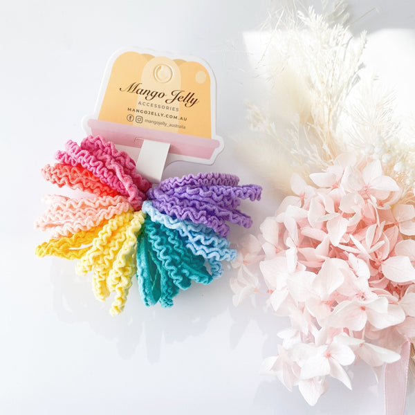 MANGO JELLY Kids Hair Ties (3cm) - Lace Candy - One Pack - NuSea