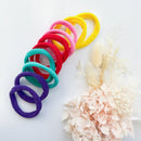 MANGO JELLY Metal Free Hair ties (4.5cm) - Pop Mixed 10P - One Pack - NuSea