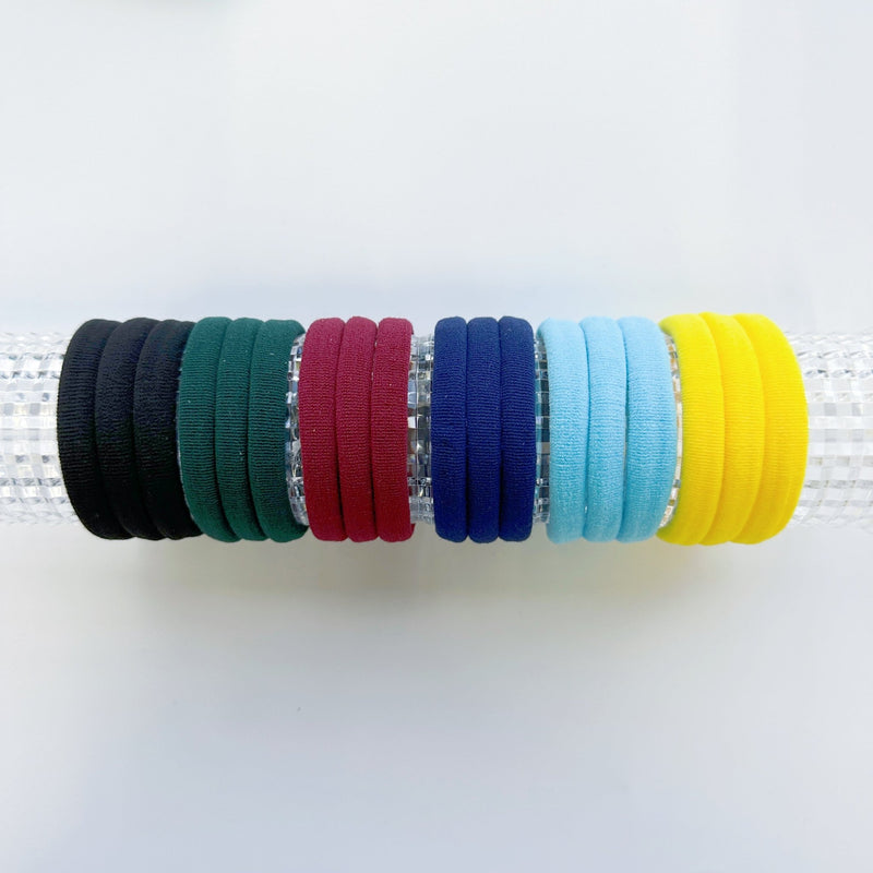 MANGO JELLY Metal Free Hair ties (4.5cm) - School Colour Bottle Green 10P - One Pack - NuSea