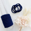 MANGO JELLY Metal Free Hair ties (4.5cm) - School Colour Navy 10P - One Pack - NuSea