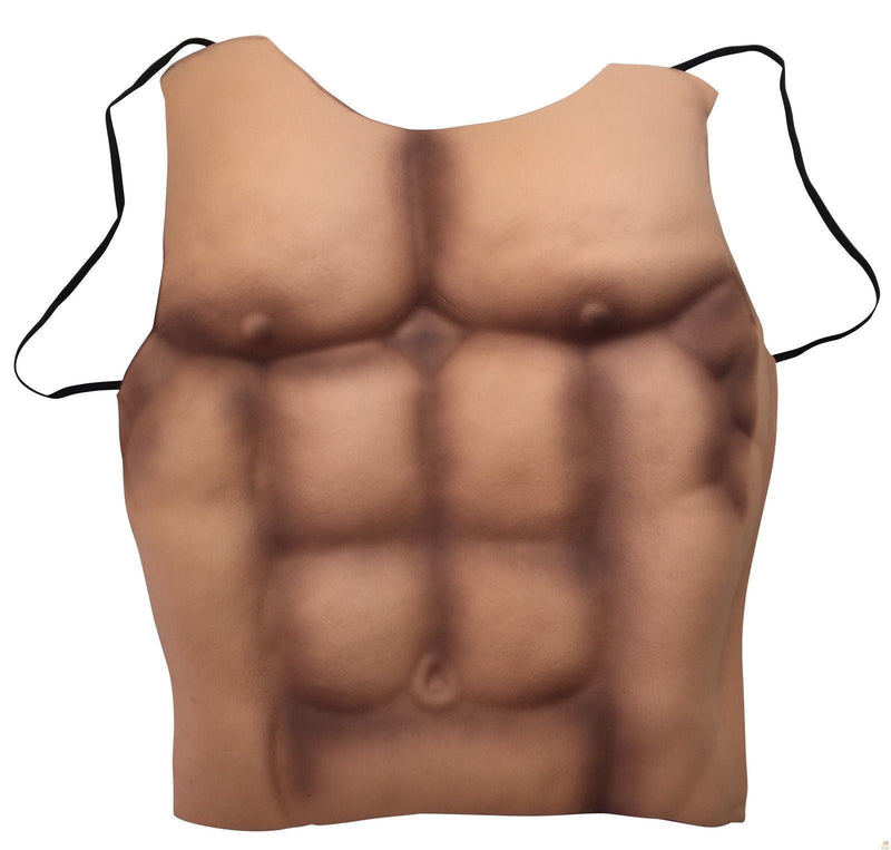 Mens MUSCLE CHEST Costume Six Pack Party Bodybuilder 6 Pack Fancy Fun - NuSea