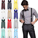 Mens Suspenders Braces Adjustable Strong Clip On Elastic Formal Wedding Slim - Zebra - NuSea