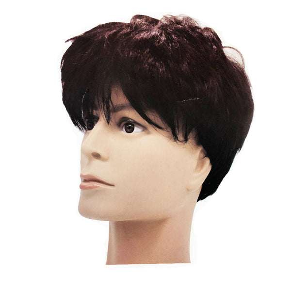 MENS WIG 80s Fancy Dress Mens Party Costume Rock Bogan Punk 70s 90s - Brown - NuSea