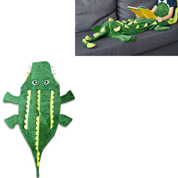 Mermaid Tail Crocodile Green Soft Blanket Throw - NuSea