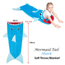 Mermaid Tail Shark Soft Blanket Throw - NuSea