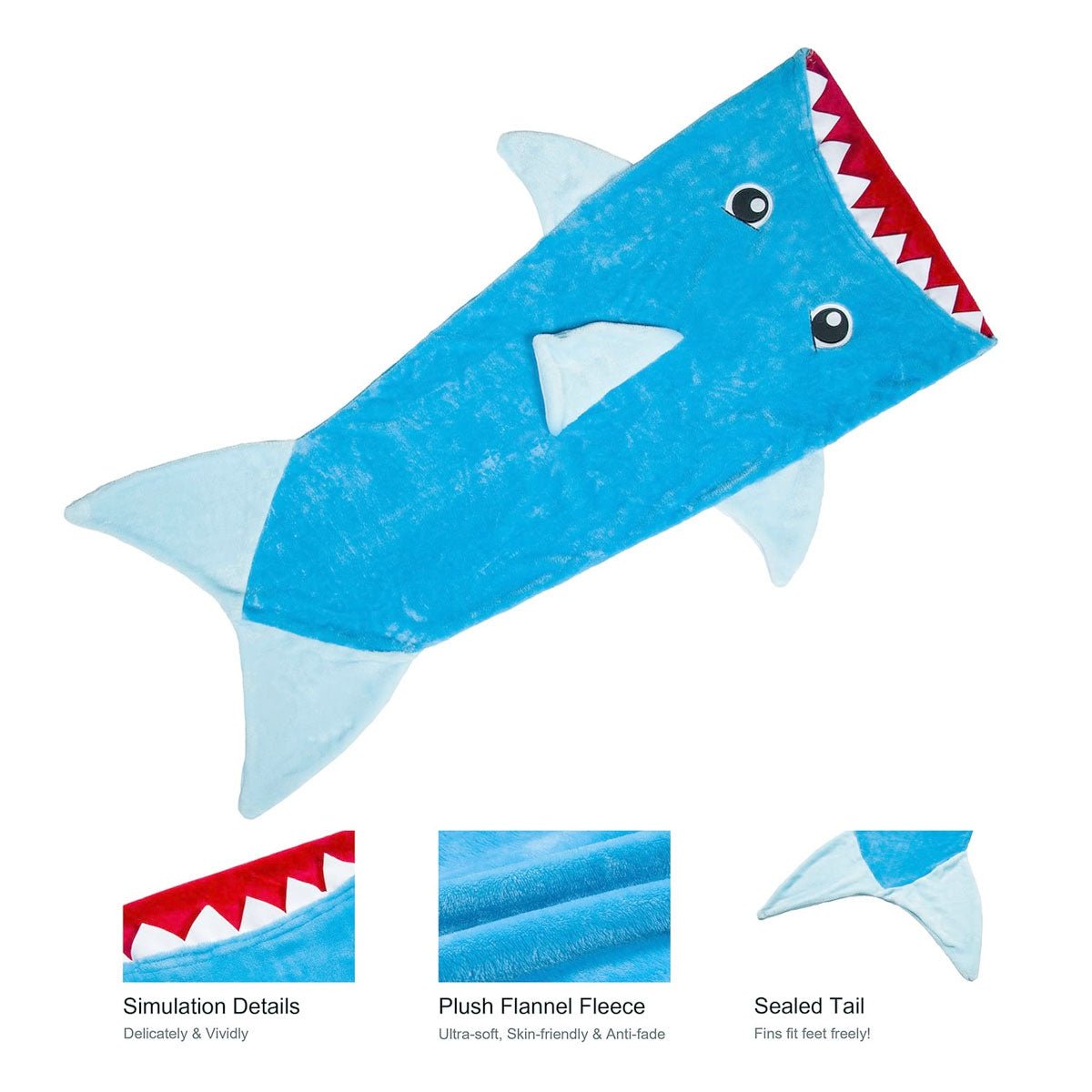 Mermaid Tail Shark Soft Blanket Throw - NuSea