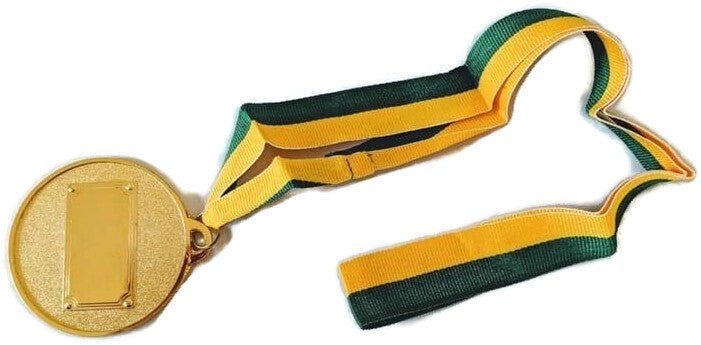 METAL WINNER GOLD MEDAL 1st Party Favours Sports Day 40cm Ribbon - Green/Gold - NuSea