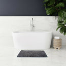 Microfiber Shower & Bathroom Bath Mat Non Slip Soft Pile Design (Dark Grey) - NuSea