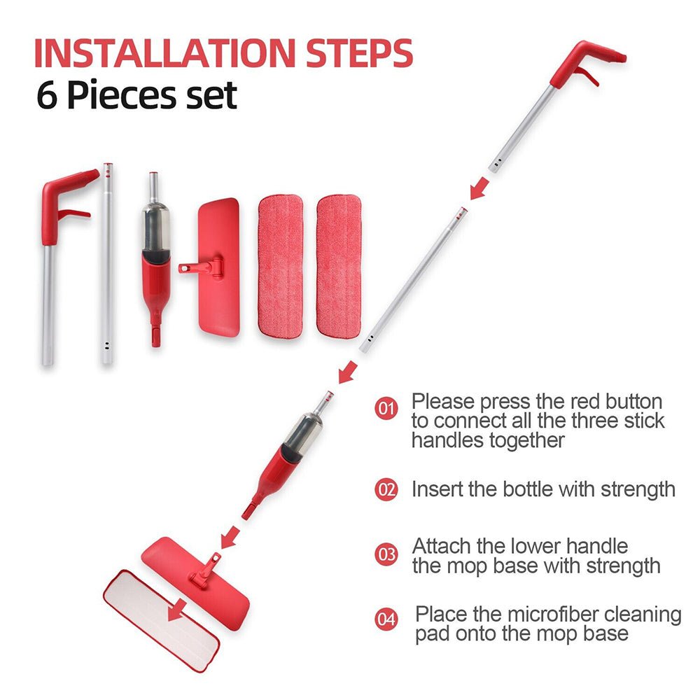 Microfiber Spray Mop for Wood Floor Cleaning - NuSea