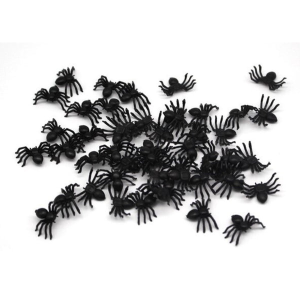 MINI FAKE SPIDERS Trick Halloween Scary Arachnids Joke Prank Small Gag Toy Bug - NuSea