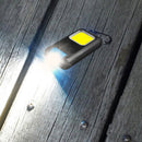 Mini LED Flashlight Keychain COB Work Light - USB Rechargeable - NuSea