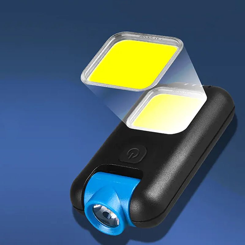 Mini LED Flashlight Keychain COB Work Light - USB Rechargeable - NuSea