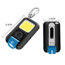 Mini LED Flashlight Keychain COB Work Light - USB Rechargeable - NuSea