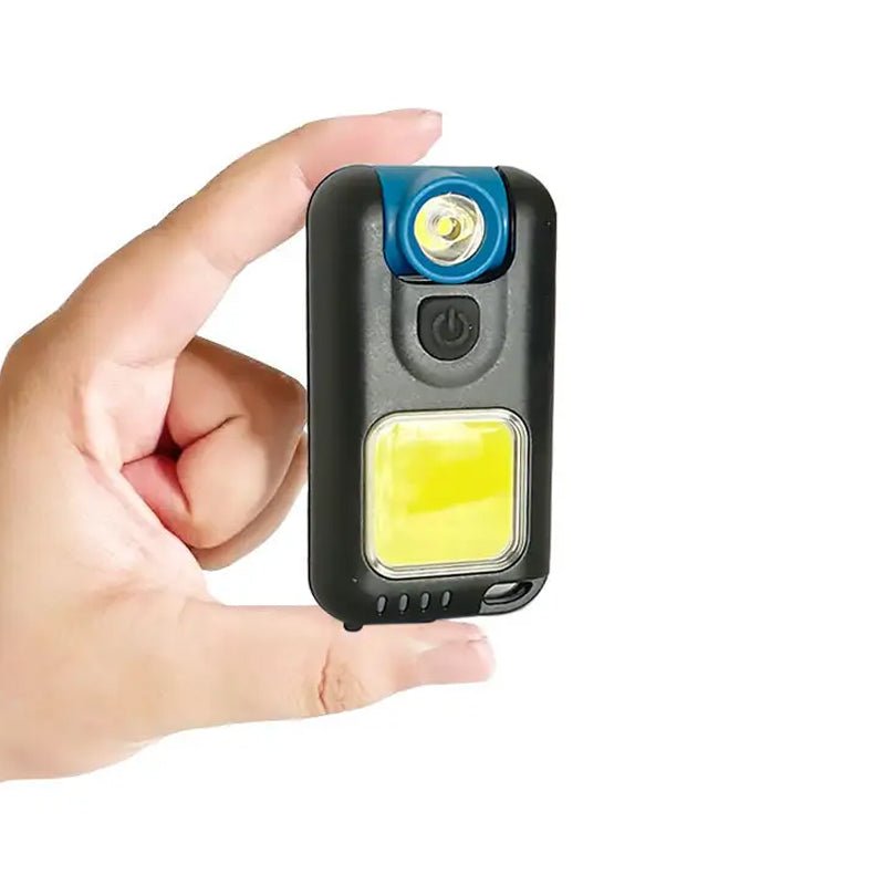 Mini LED Flashlight Keychain COB Work Light - USB Rechargeable - NuSea