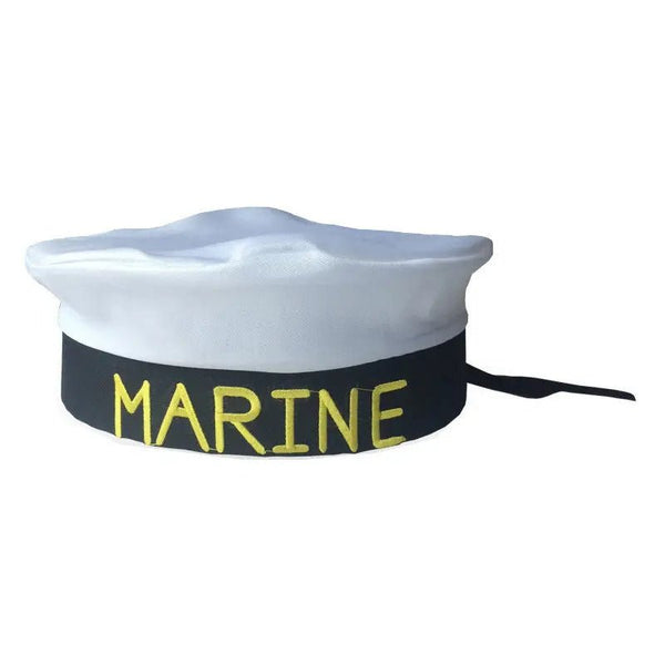 Mini Sailor Cap Hat for Party Costume - White/Black - NuSea