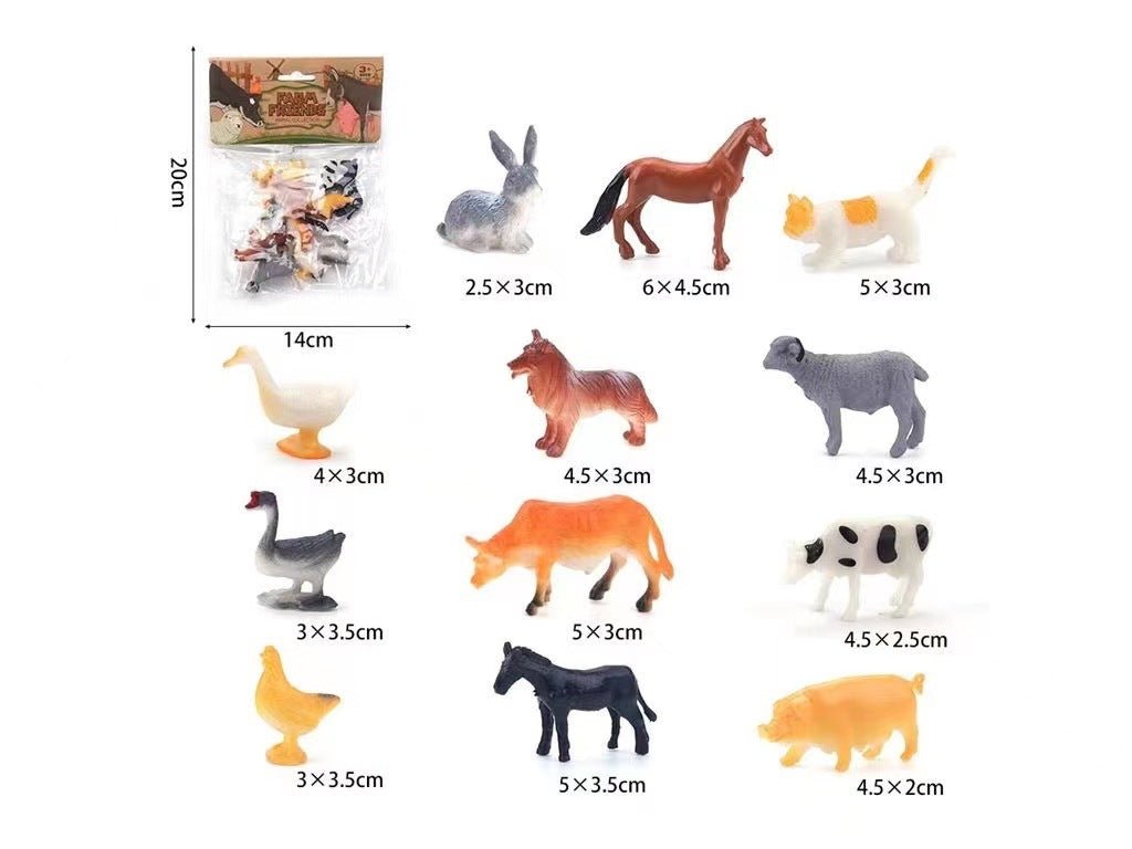 Mini simulated Animals Action Figures Toys 6 Assorted types - NuSea